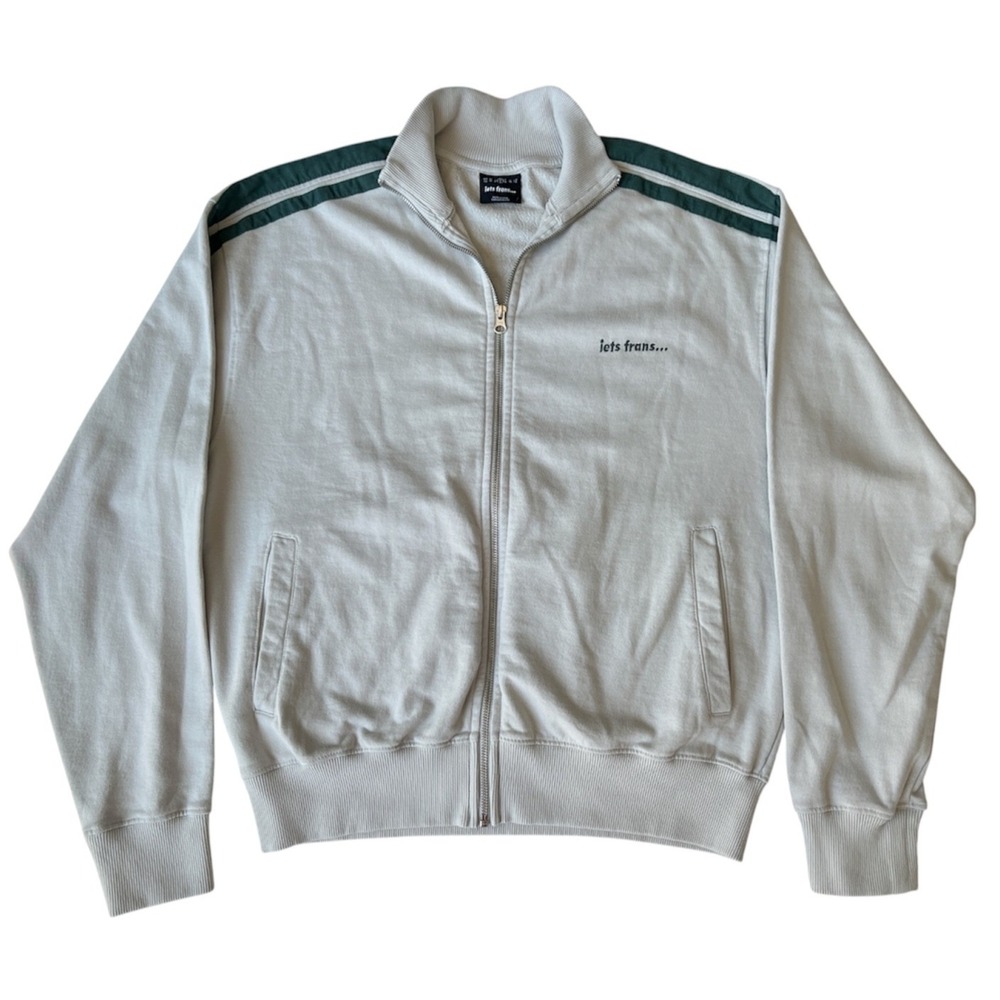 Urban Outfitters iets Frans Track Jacket Mens M Beige Green Athletic Athleisure